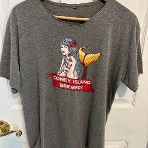 Coney Island Brewery Gray Mermaid Graphic Tee